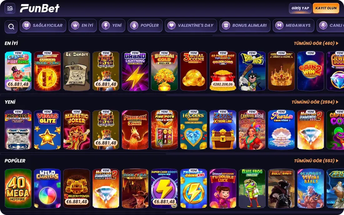 funbet casino kaydı